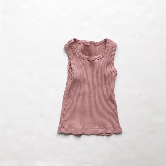 Dusty rose ribbed tank EUC 110(fits 2/3T) - Picture 1 of 3
